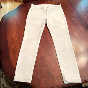 EEUC Hudson Tally Crop Skinny Jeans in White Size 29 x 28 Worn Once Perfect!!